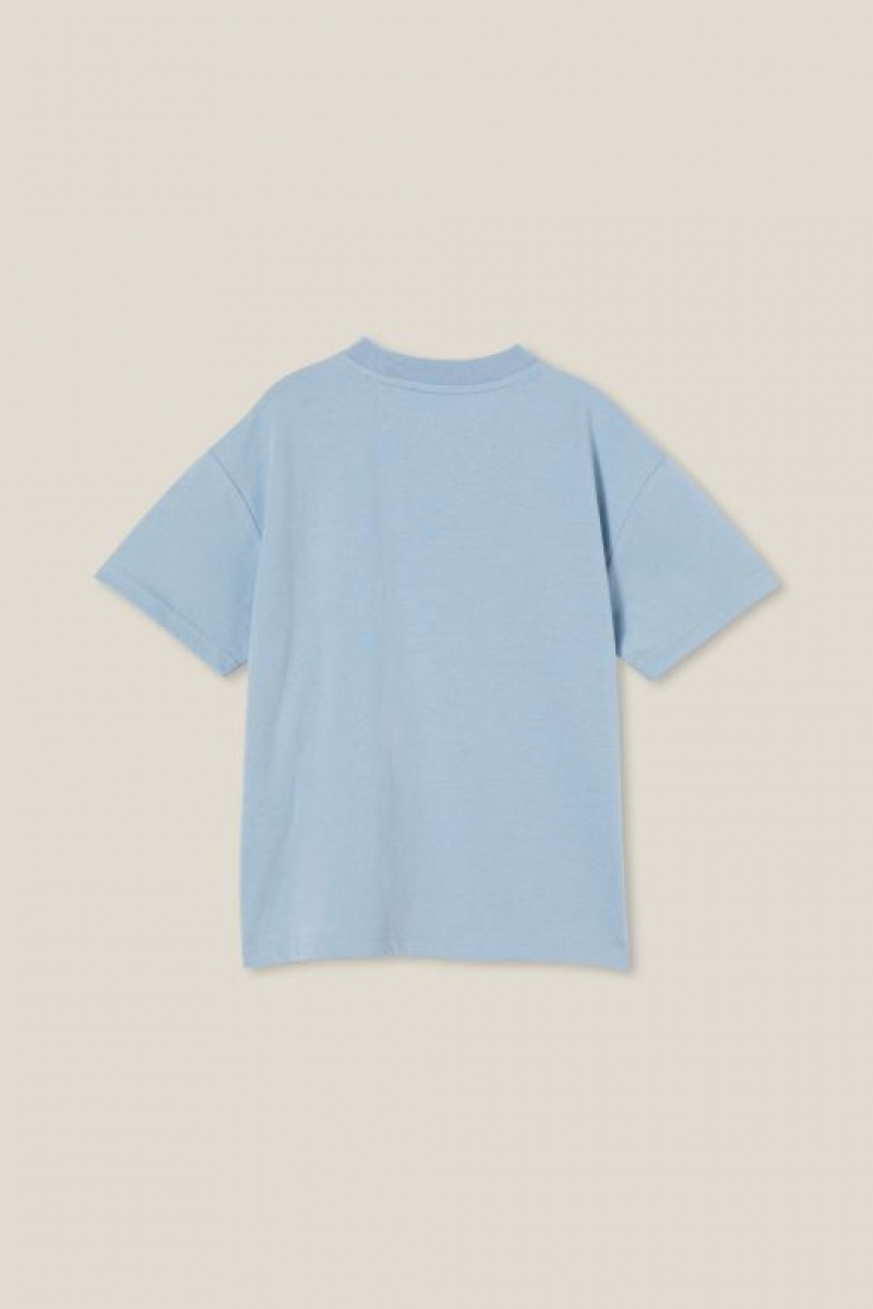 Cotton On Walter Spliced Waffle Short Sleeve Boys' T Shirts Blue | A65pRH7prUQ