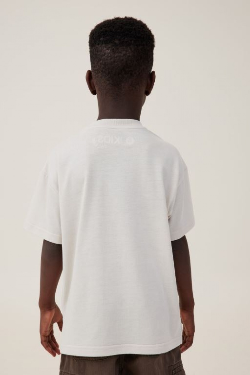 Cotton On Walter Spliced Waffle Short Sleeve Boys' T Shirts Rainy | rh34V5eAbdp