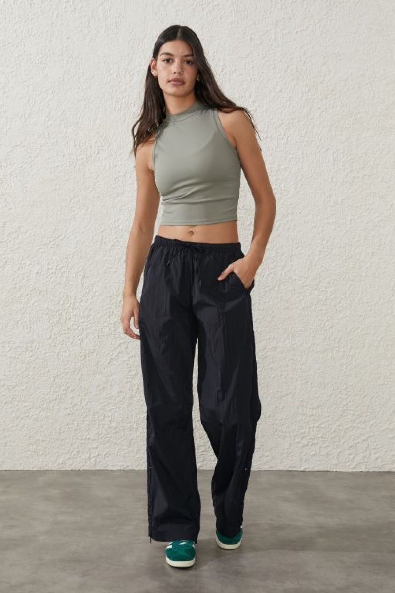 Cotton On Warm Up Woven Women\'s Pants Black | p4FZ1tRZKsh