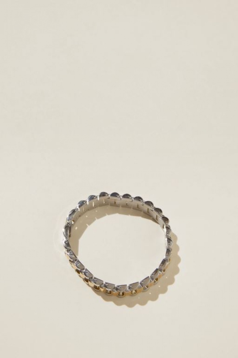 Cotton On Waterproof Single Bracelet Women's Jewellery Gold / Grey | ElKcH5mo4Ml