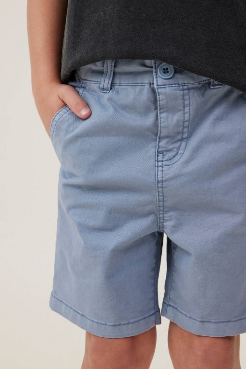 Cotton On Will Chino Boys' Shorts Blue | 7XbAJIP4STv