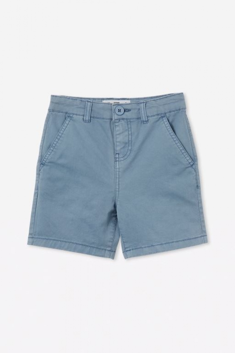 Cotton On Will Chino Boys' Shorts Blue | 7XbAJIP4STv