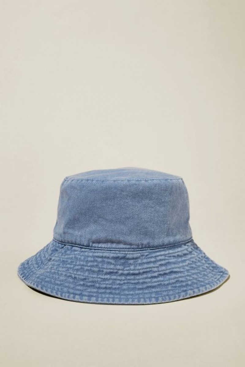 Cotton On Willow Washed Bucket Women\'s Hats Blue | Ik0R1bH5Yhg