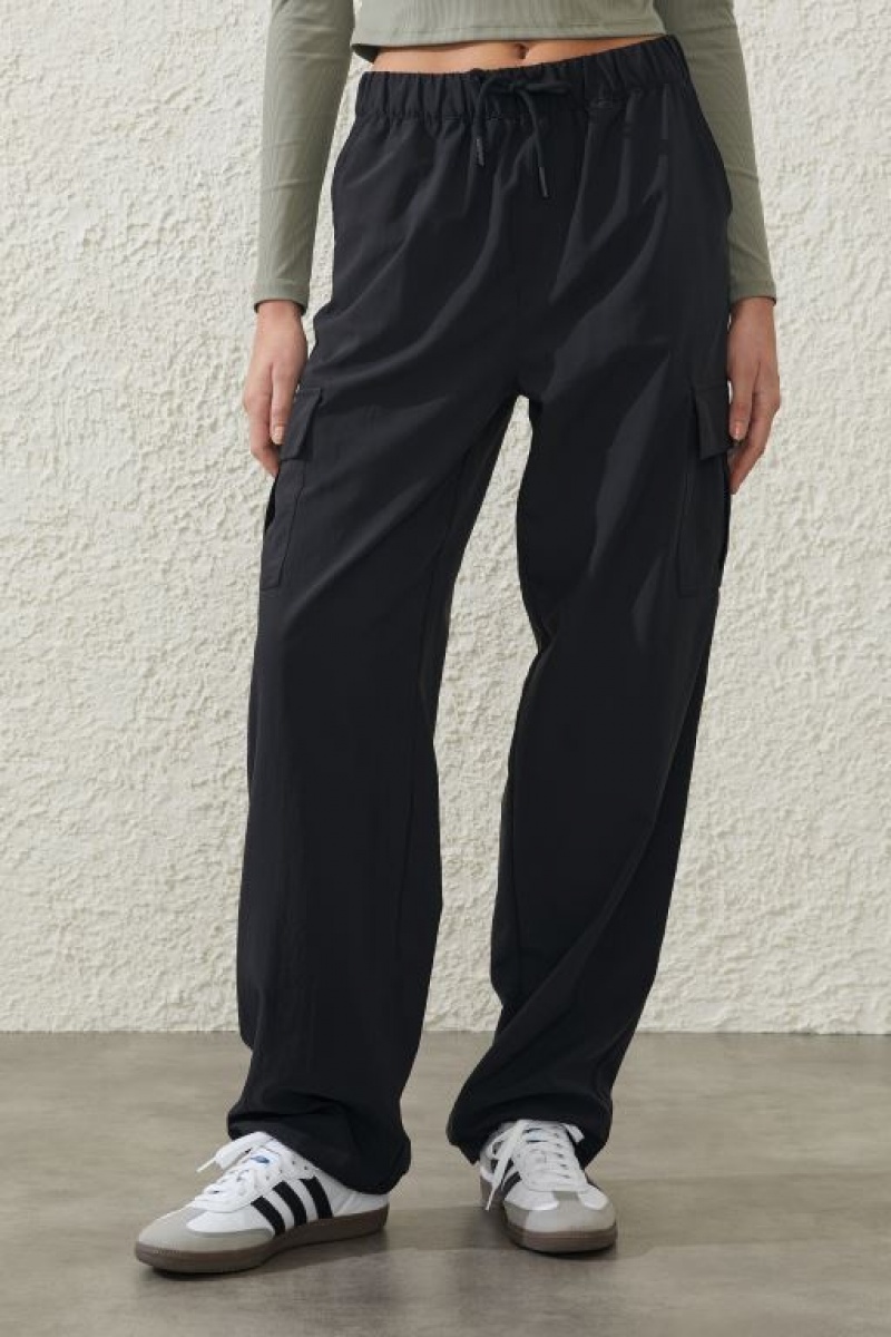 Cotton On Woven Cargo Women's Track Pants Black | vJg7iNNp4Vu