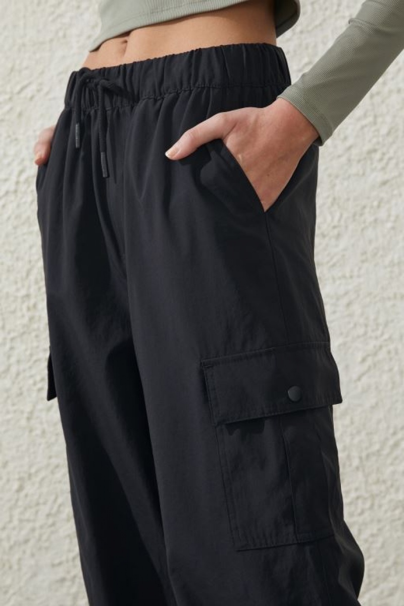 Cotton On Woven Cargo Women's Track Pants Black | vJg7iNNp4Vu