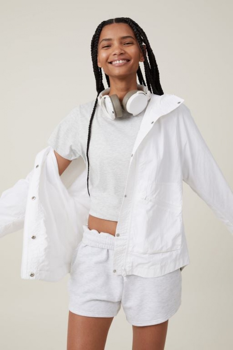 Cotton On Woven Packable Anorak Women's Jackets White | 7lPQPCYcXja
