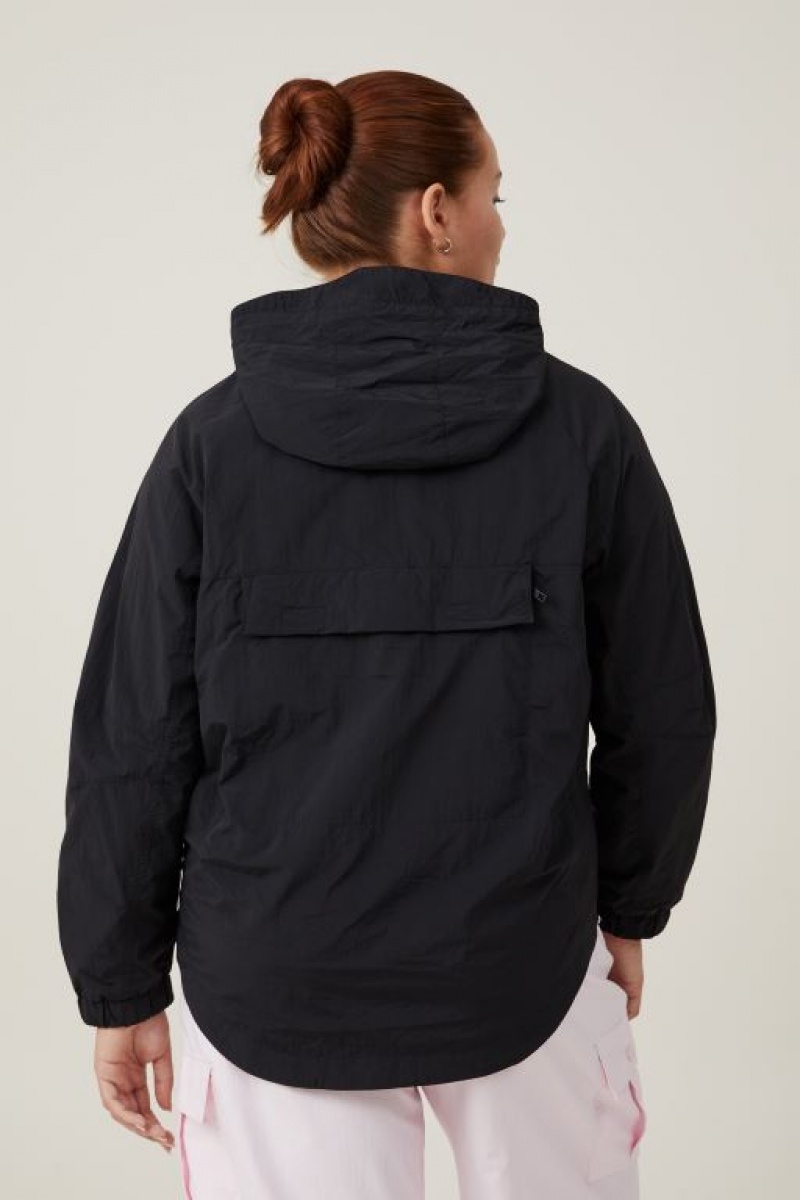 Cotton On Woven Packable Anorak Women's Jackets Black | NGmyPzuM7Oe