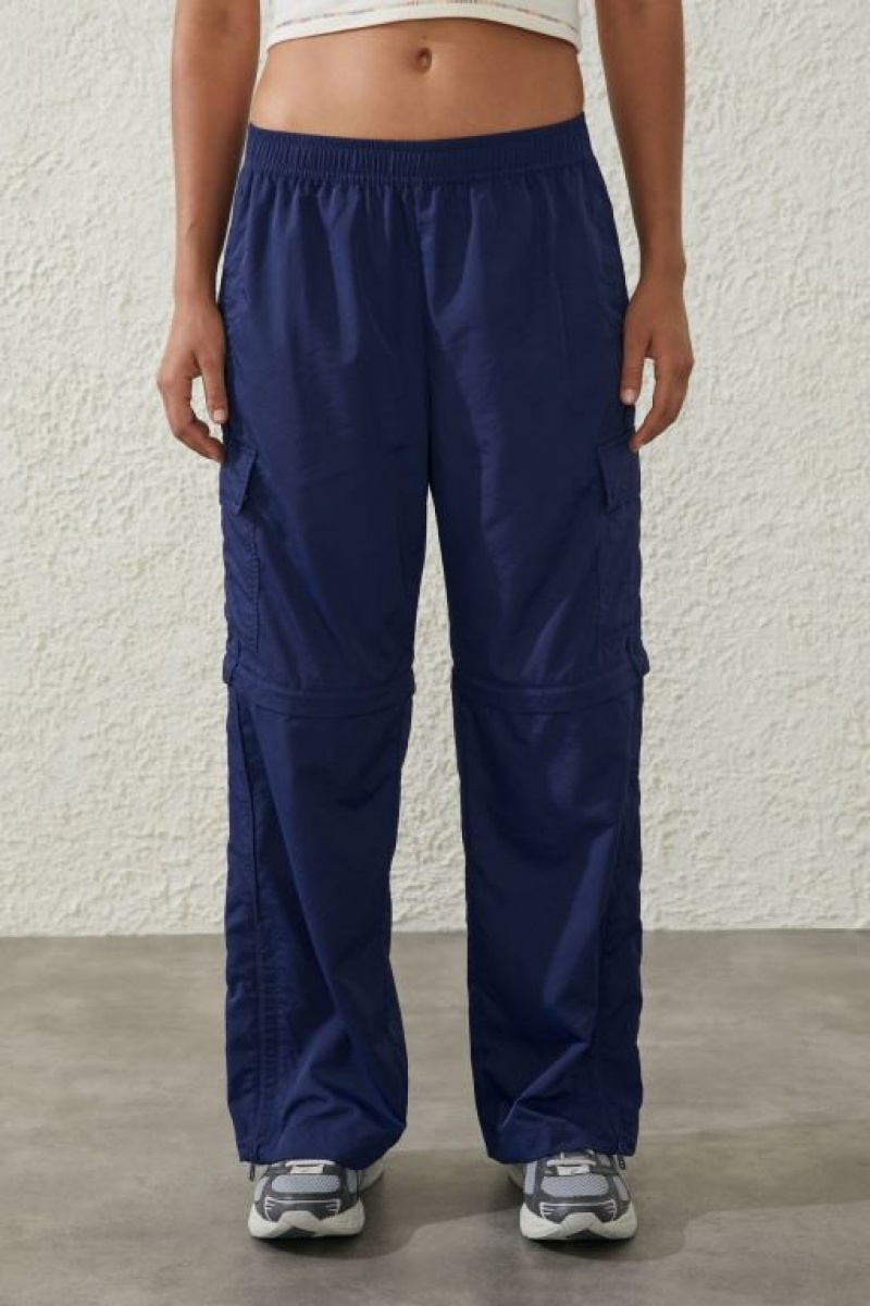 Cotton On Woven Zip Off Cargo Women's Track Pants Blue | KH15ZmthFSN