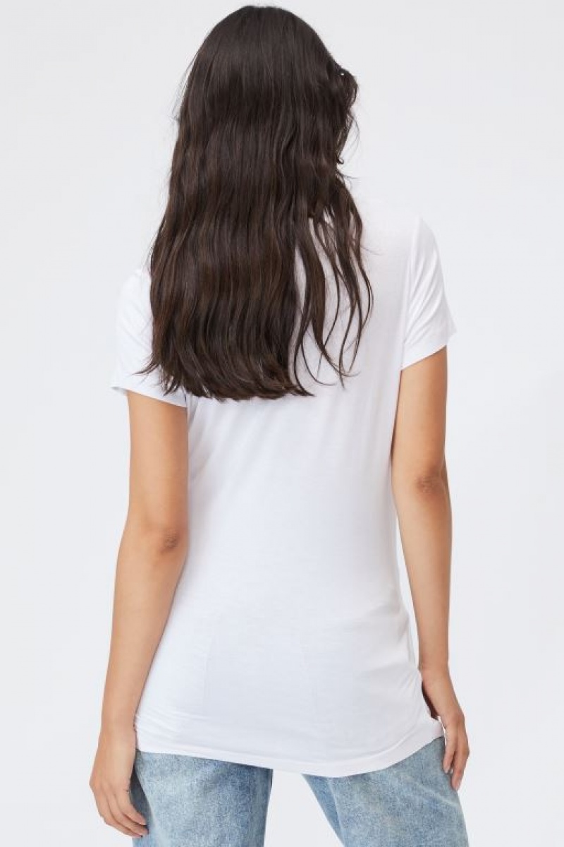 Cotton On Wrap Front Short Sleeve Top Women's Maternity Wear White | qXb4XgFukAz
