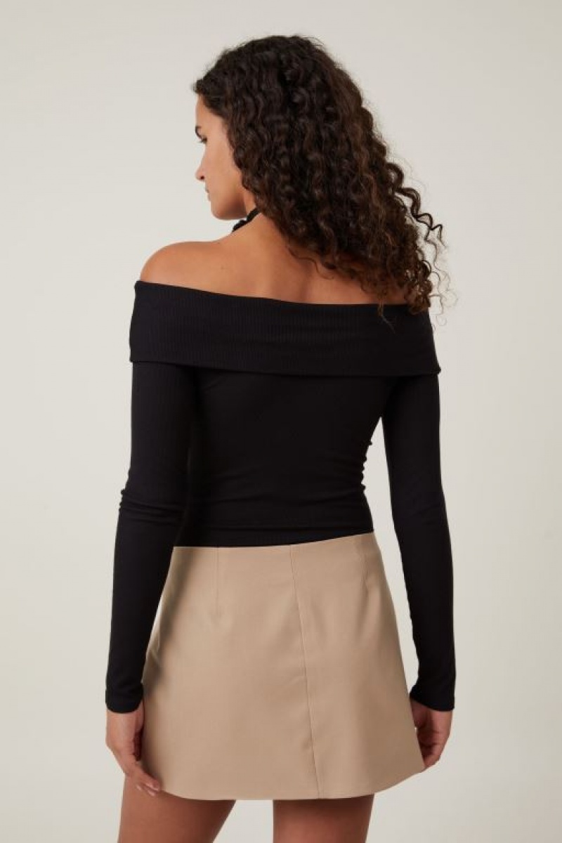 Cotton On Wrap Suiting Mini Women's Skirt Grey Brown | KxqqSwPs0Vk