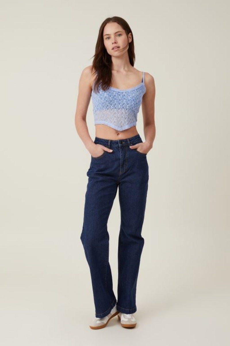 Cotton On Zoey Hanky Hem Women's Cami Blue | aIOXkSn3Kii