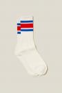 White / Royal Blue / Red Stripes