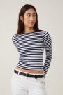 Stripes White / Navy